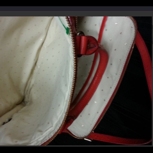 Kate Spade Red Ostrich Laptop Bag PO91 - Picture 5 of 7